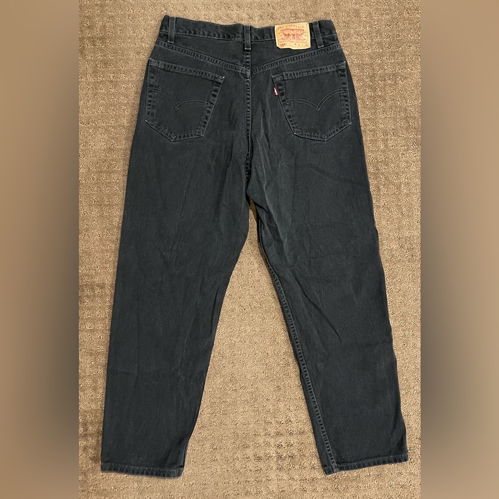 Vintage Levis 550 Jeans Men's 33x30 Black Relaxed Fit 90s Y2K